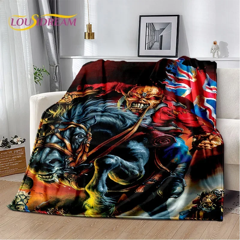 3D I-Iron M-Maiden HD Metal Band Soft Flannel Blanket for Bed Bedroom Sofa Picnic,Throw Blanket for Cover Outdoors Leisure 013