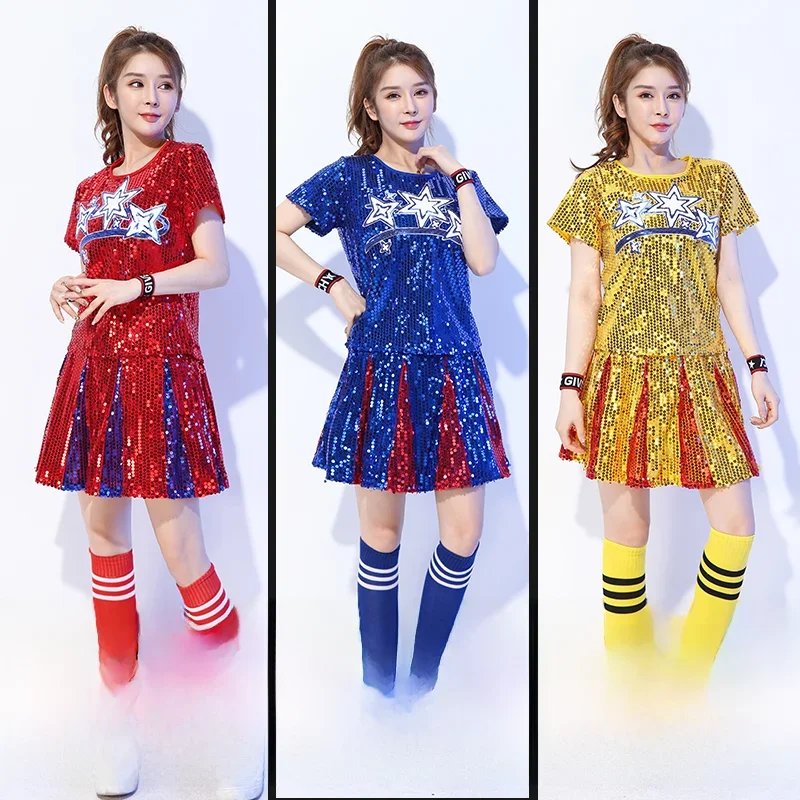 

Наряды для выступлений, сверкающие блестки, M Fem Sles, детский день, джазовые танцы, школьные спортивные костюмы для черлидинга