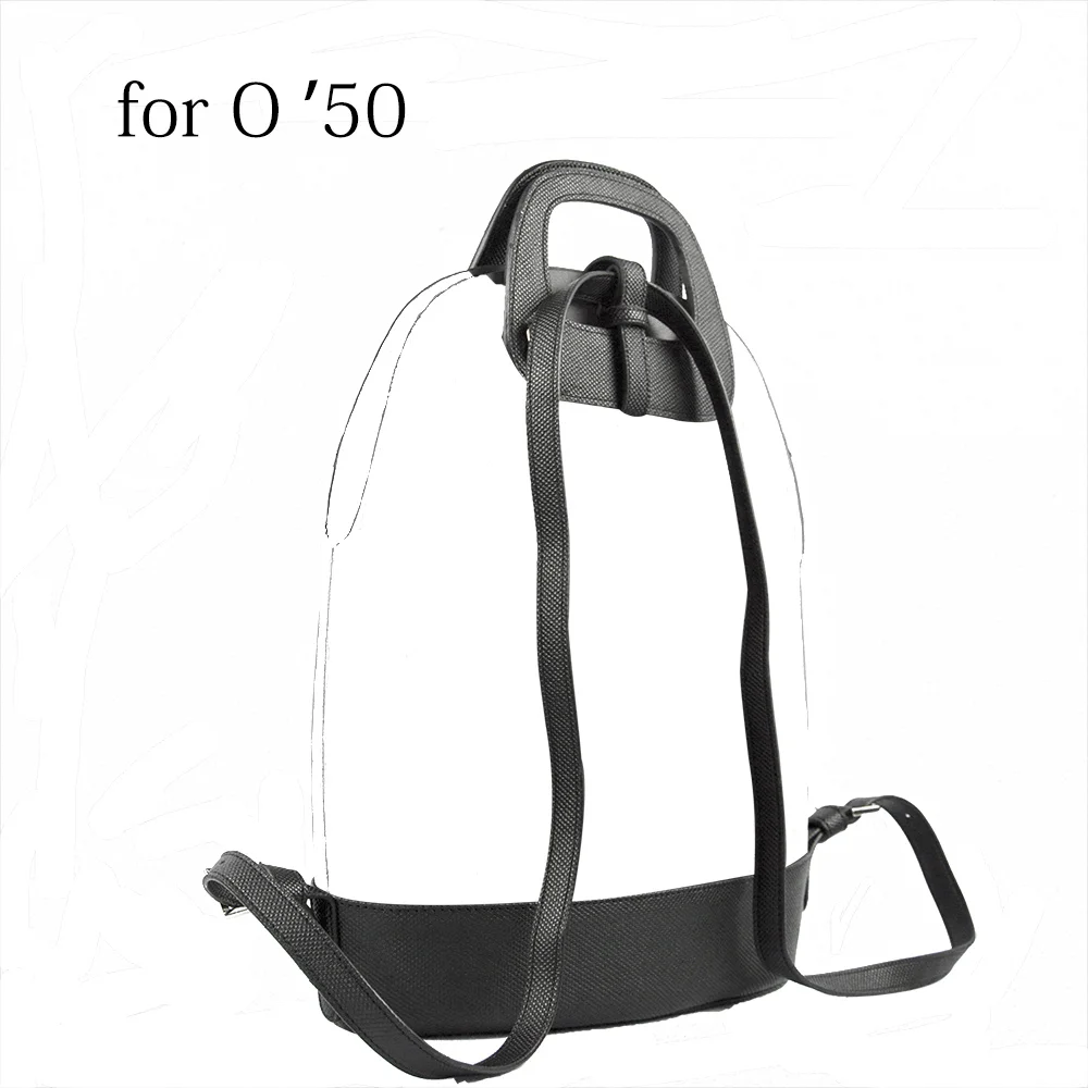 New D Buckle Oblong Handle Slim PU Leather Buckle Strap Bottom Backpack Kit Combination Set for Obag 50 O Bag 50