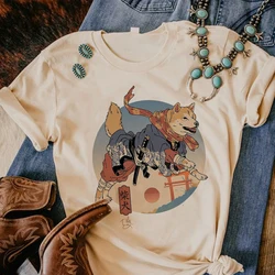 Shiba Inu t shirt women summer top female 2000s funny clothing