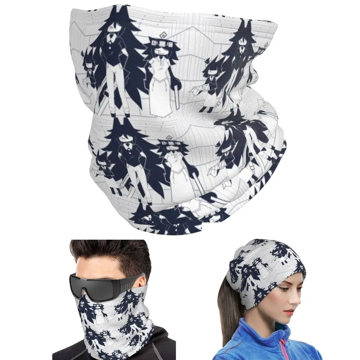 FPE Miss Circle Doodle Cartoon Game Bandana Neck Gaiter Printed Face Scarf Multifunction Headwear Unisex Adult Washable