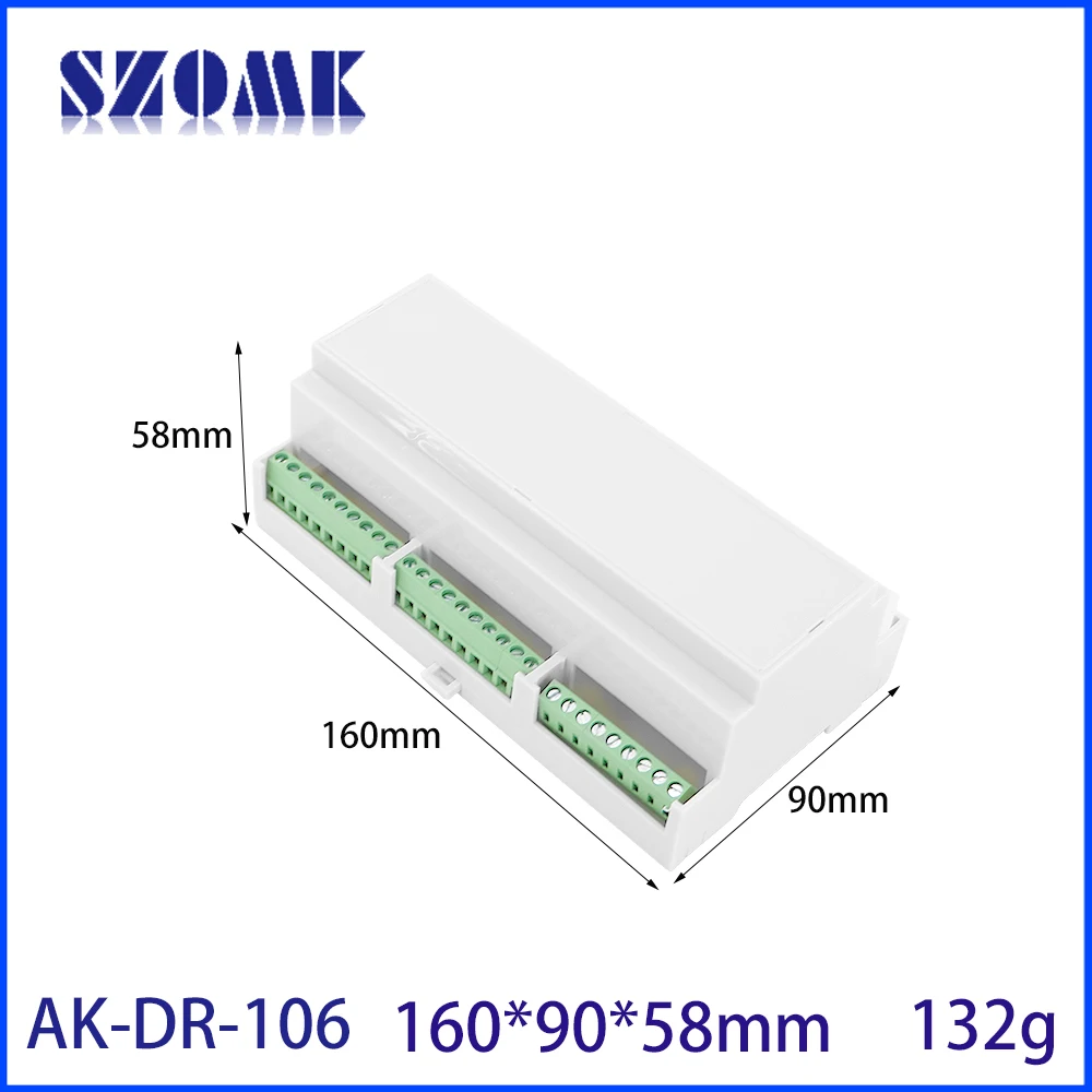 159.5x90.2x57.5MM Pcb Din Rail Mount Relay Plastic 128-5.08 Plc 27 Points Works Terminal Block Connector Din Rail