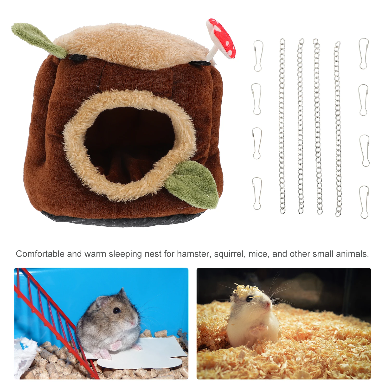 

Hamster Warm Cozy Nest Bed Cave Hideout Cloth Pet Sleeping Rest Small Animal House Cotton Hamster Warm Hideout Nest