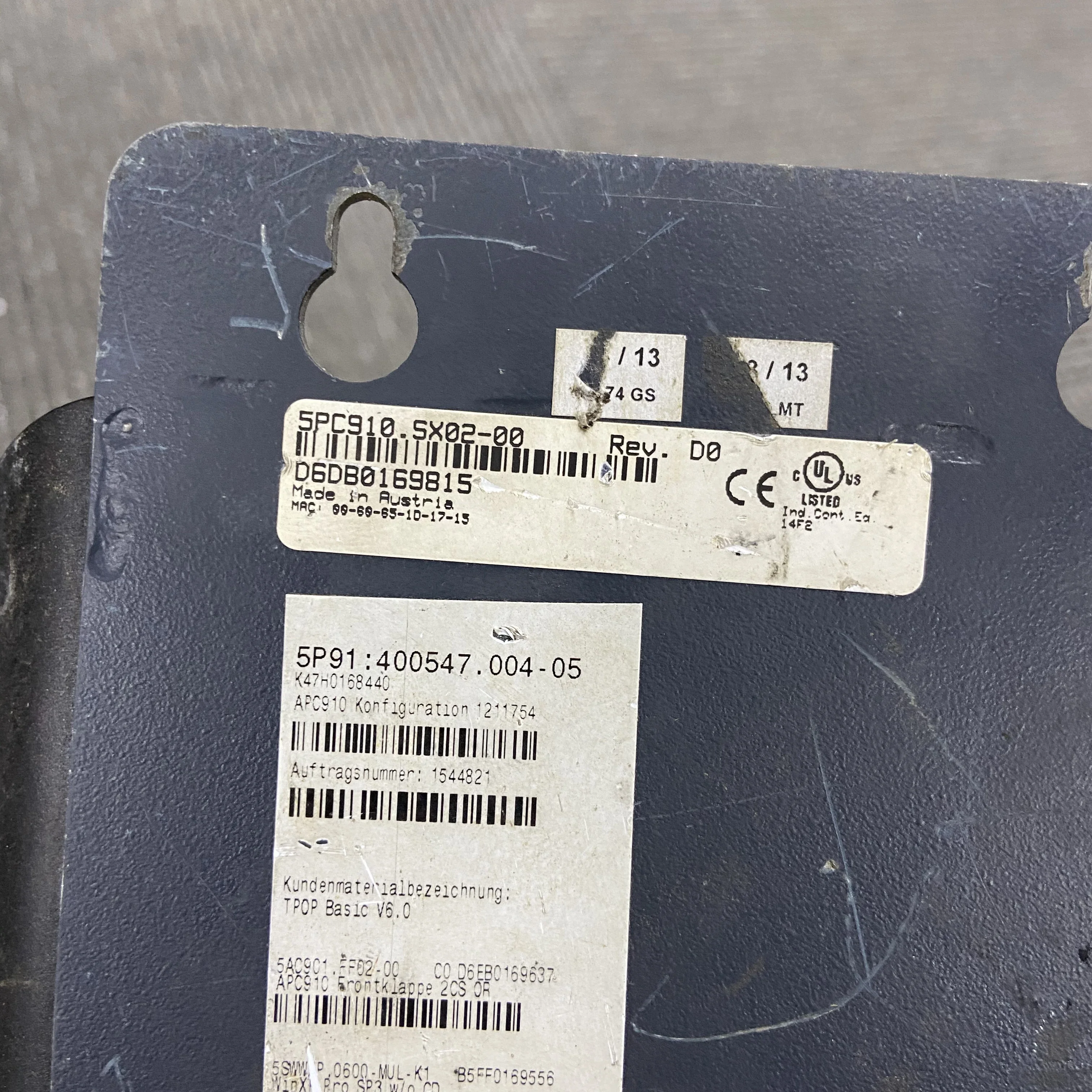 ПК B&R Automation PC 910 APC910 5PC910.SX02-00 Rev.D0 Двухъядерный промышленный компьютер