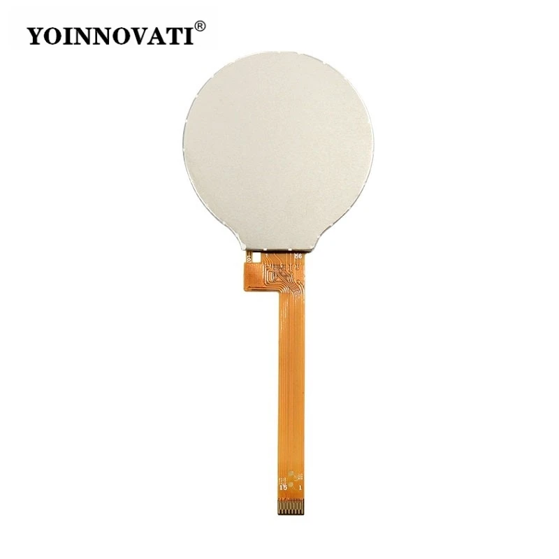 1.28 Inch IPS Round TFT LCD Display Module, RGB 240x240, GC9A01 Driver, SPI Interface, with 15-Pin Plug-in Long Ribbon Cable