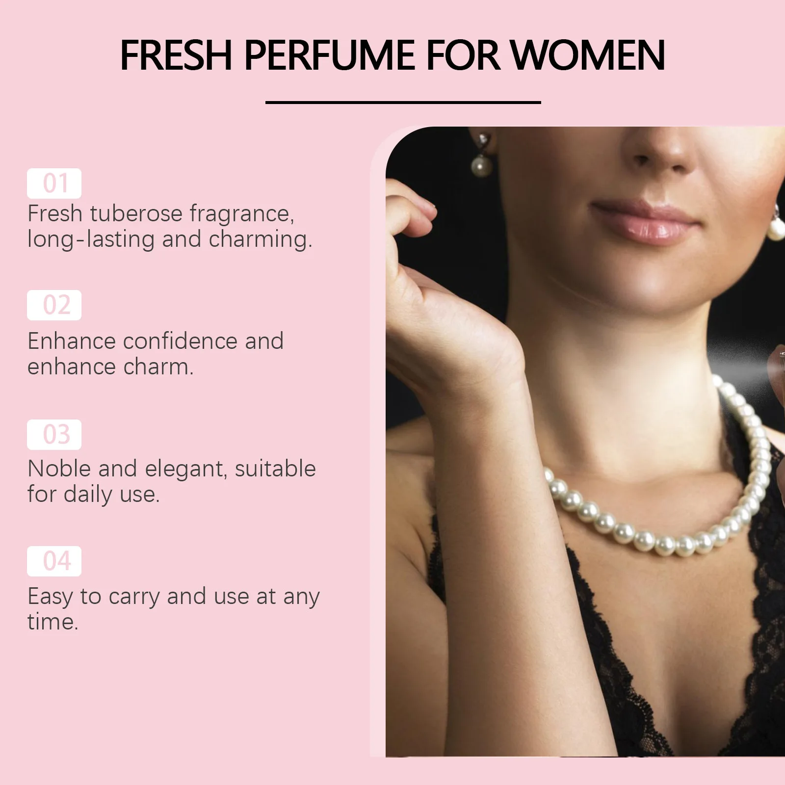 50 مل عطر Tuberose النسائي الكلاسيكي برائحة الأزهار الرومانسية العطر الدائم Lingering Encounter Light Glamour رذاذ الجسم