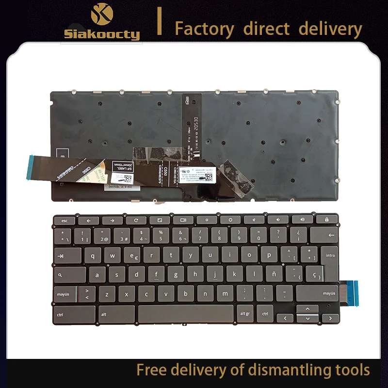 Teclado Laotop para Lenovo para Ideapad Flex Cb13iml05 Inglês sp Cinza Novo