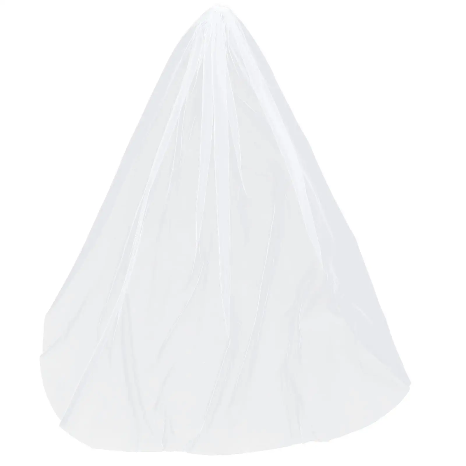 

Elegant Wedding Floor Length Wedding Veil Beige Long Bridal Veil White Bridal Veils for Bride Lace Edge Schleier