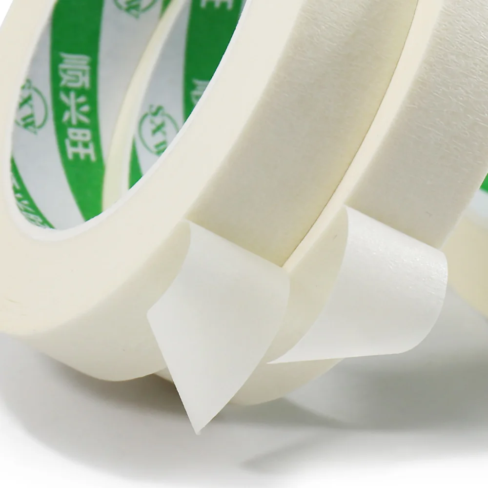 50M White Paper Masking Tape Residue Free Car Spray Painting Surface Protection DIY Auto Refit Decor Adhesive Fix Tape LowTack
