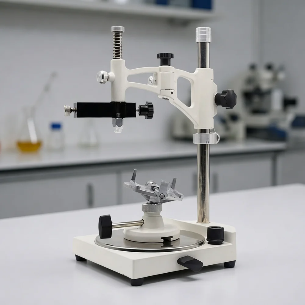 Dental Square Seat Model Observer, Dental Observation Unit with 7 Marking Needles for Lab Model Design Dentist Tools