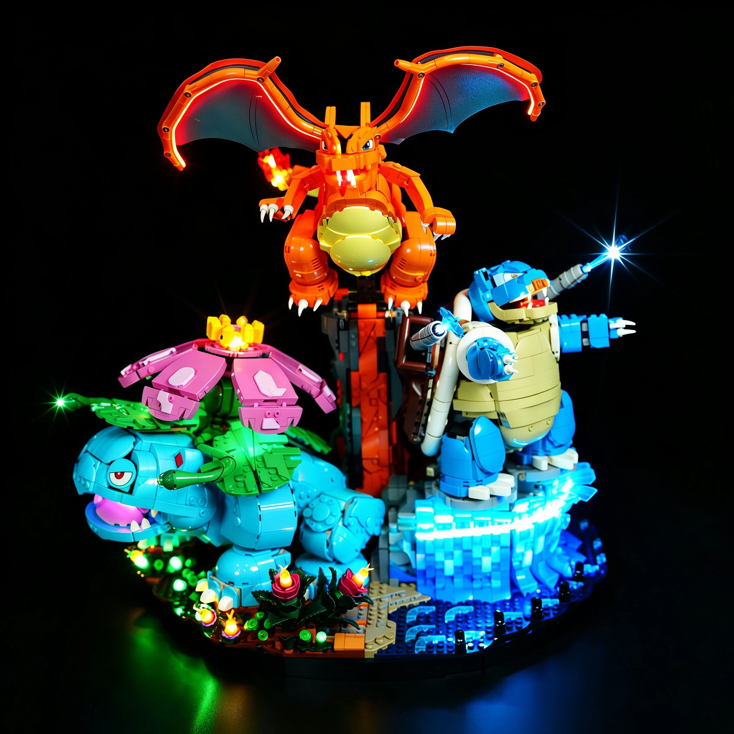 HPROSPER 5V LED Light (No Model) For LEGO 72153 Venusaur, Charizard and Blastoise Decorative lights With battery box