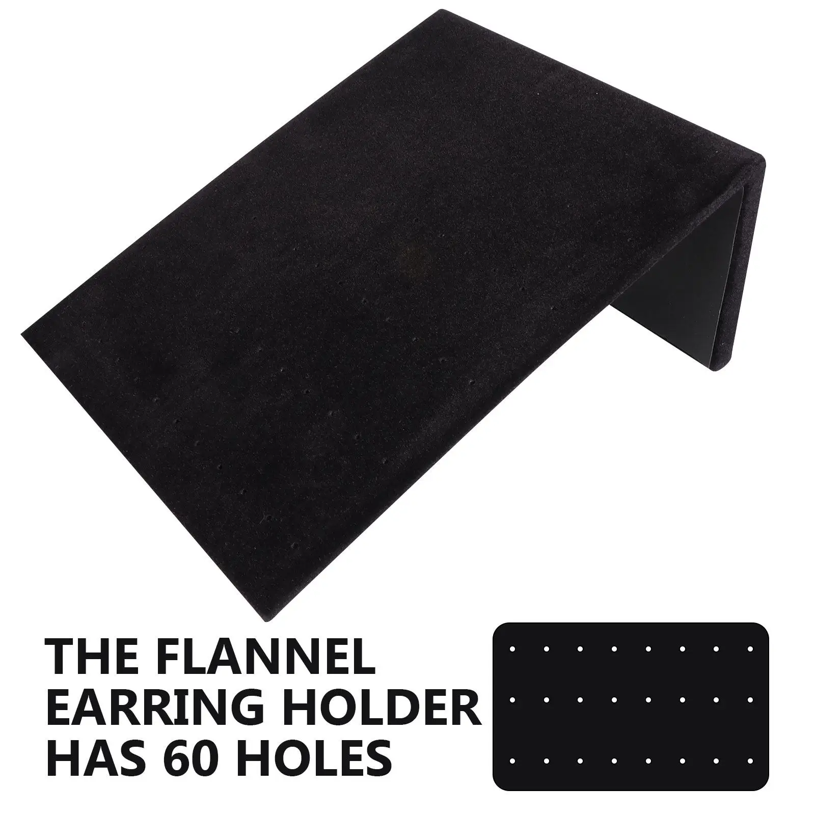 1Pcs Flannelette Earring Display Stand Vertical Jewelry Stand for Home Store Counter Trade Show Use Scratch Protection