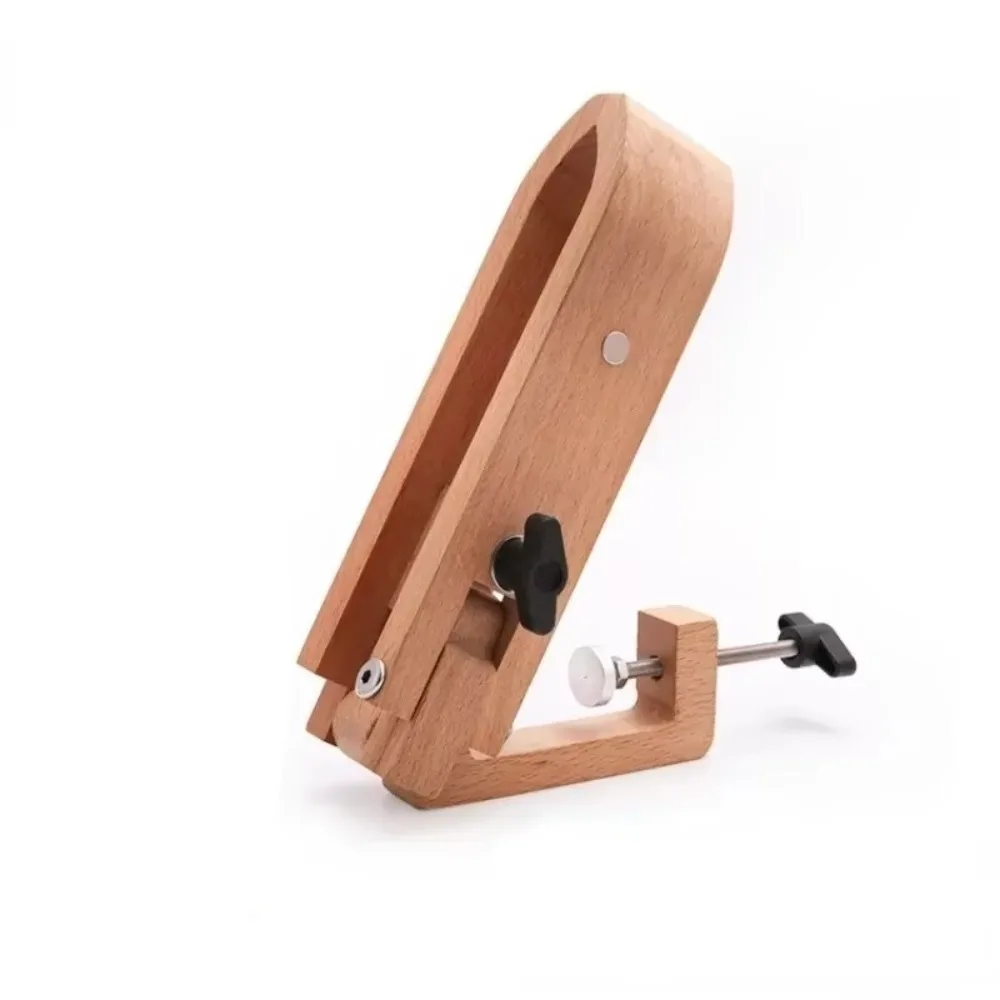 1pc Wooden Ring Clamp Jewelry Vise Bench Tool with Adjustable Screw for Stone Setting Engraving Polishing Jewelers Making Repair