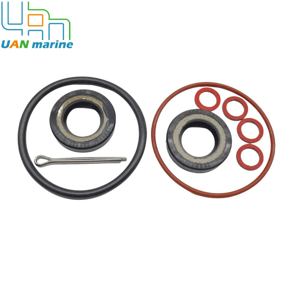 93101-15074 Outboard Lower Unit Prop Shaft Gearcase Oil Seal Kits for Yamaha 2 4str 6 8 9.9 HP  w/O-ring 93210-49046 w/Pin