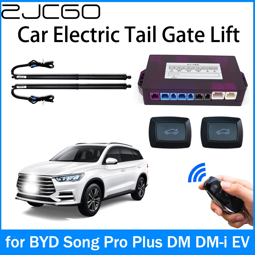 

ZJCGO Car Power Trunk Electric Suction Tailgate Intelligent Tail Gate Lift Strut for BYD Song Pro Plus DM DM-i EV 2019~2023