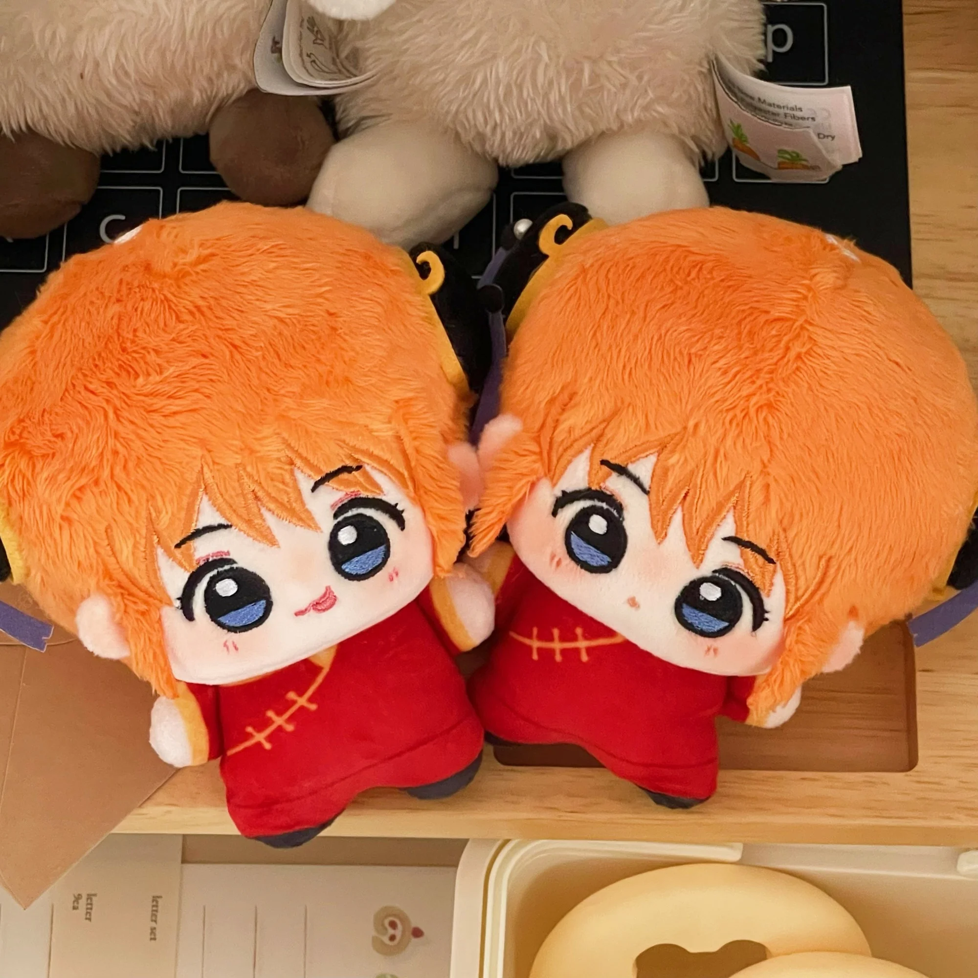 

Gintama Kagura Kamui Sister 10cm Cotton Doll Anime Themed Printed Plush Toys Soft Stuffed Nunu Body Design Collectible Figures