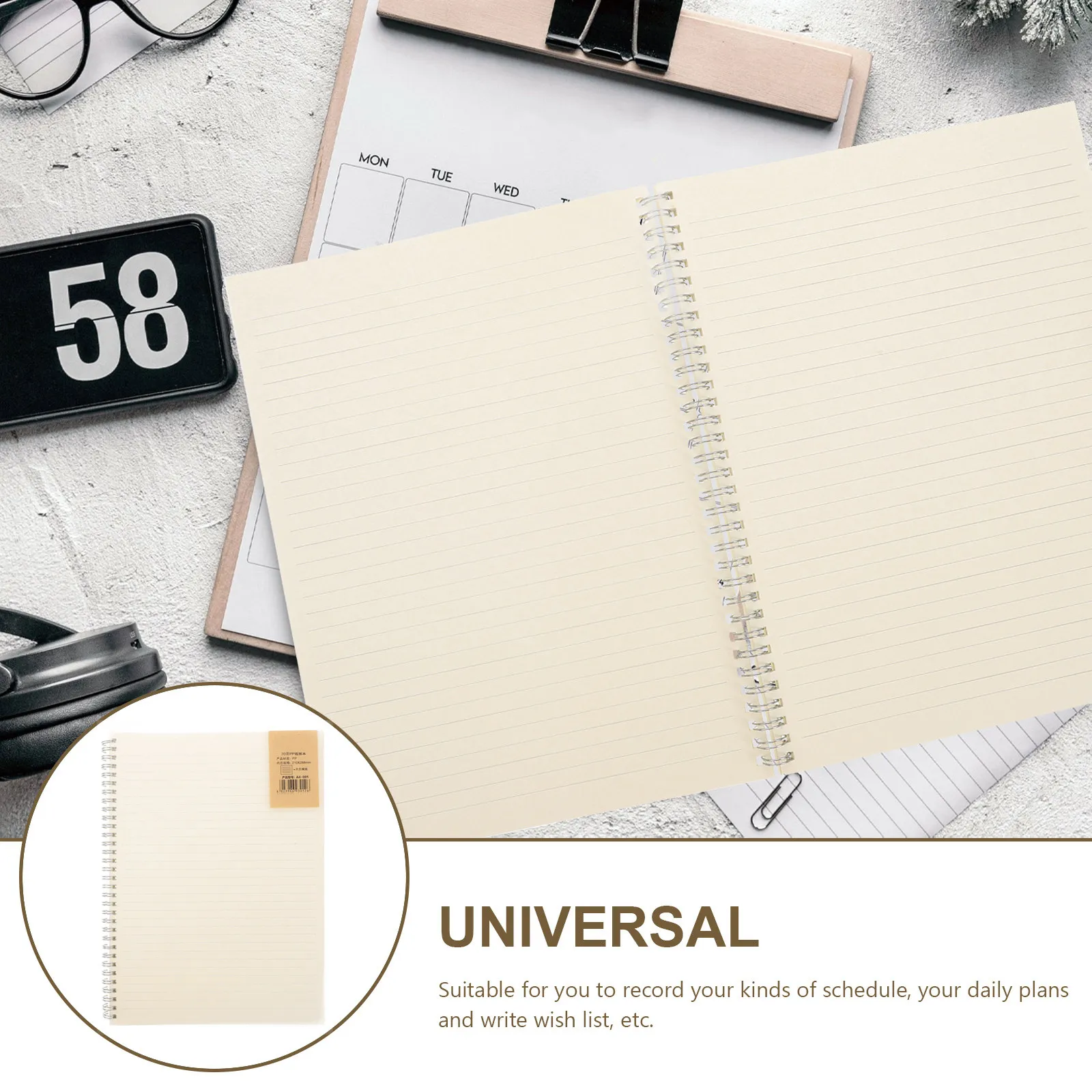 1Pcs Elegant Coil Notepad Design Smooth Writing Experience Portable Compact Size for Students Professionals School