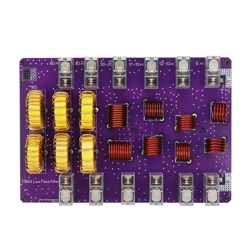 Lowpass Filter Board Shortwave HF 10 Band Low-Pass Filter 1500W 50Ohm 1.8-54MHZ Support SSB CW FM For RF Amplifiersradio Durable