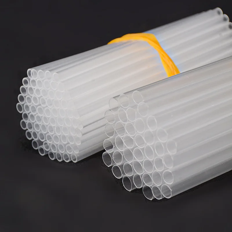 10/20 piezas 8cm película de aluminio globo soplando paja tubo de plástico transparente hoja de aluminio bomba de inflado accesorios para globos