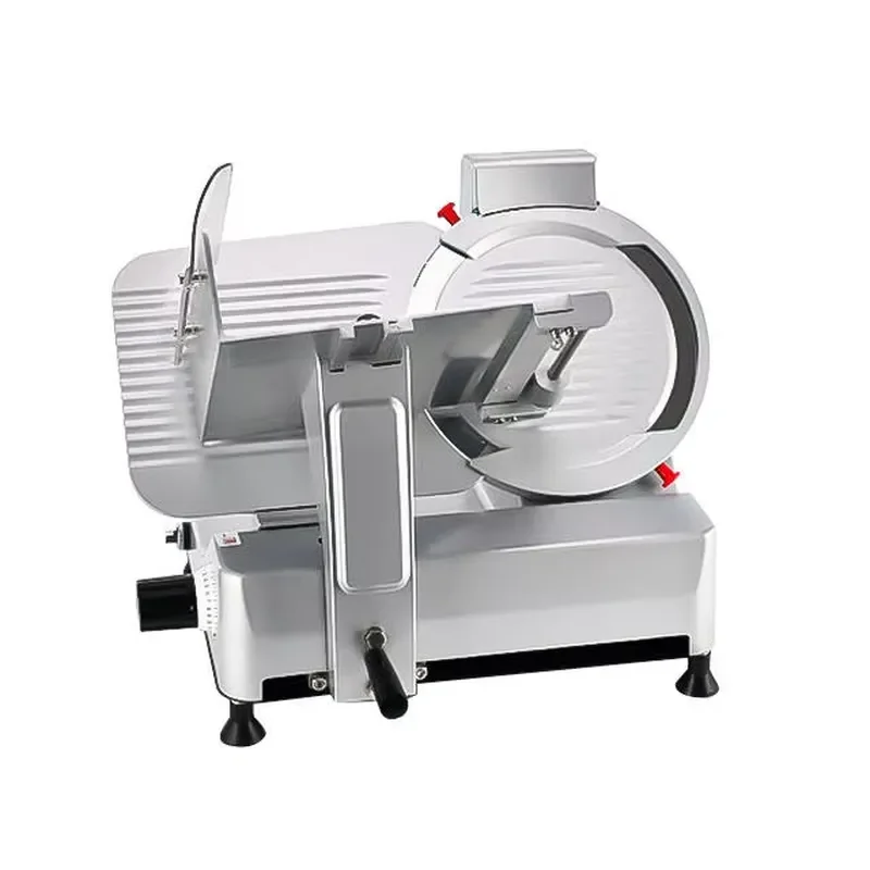 Industrial Meat Cutter 12 Inch 270W Adjustable Thickness 0-15mm 300mm Blade Large Capacity Slicing Machine for Commercial