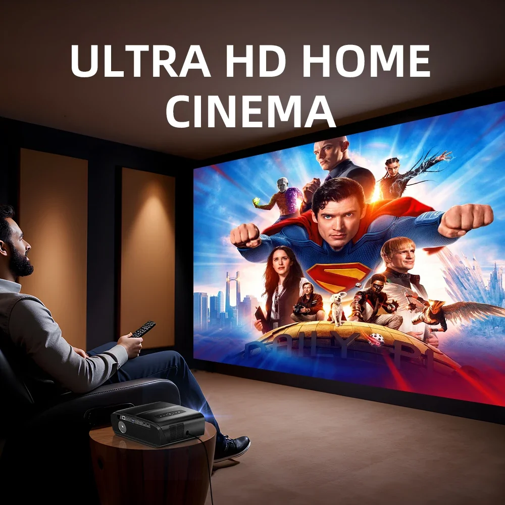 

проектор Портативный 4K UHD HDR10 Домашний кинотеатр Фильм Google TV сертифицированный Игры Открытый MEMC Пыленепроницаемый