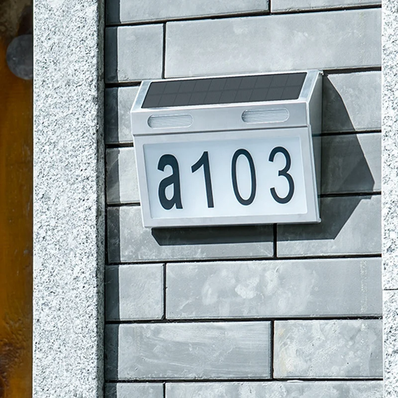 Solar House Number Light Fillipo Door Numbers LED Lights Outdoor With IP65 Waterproof Material With 3 Lighting Modes