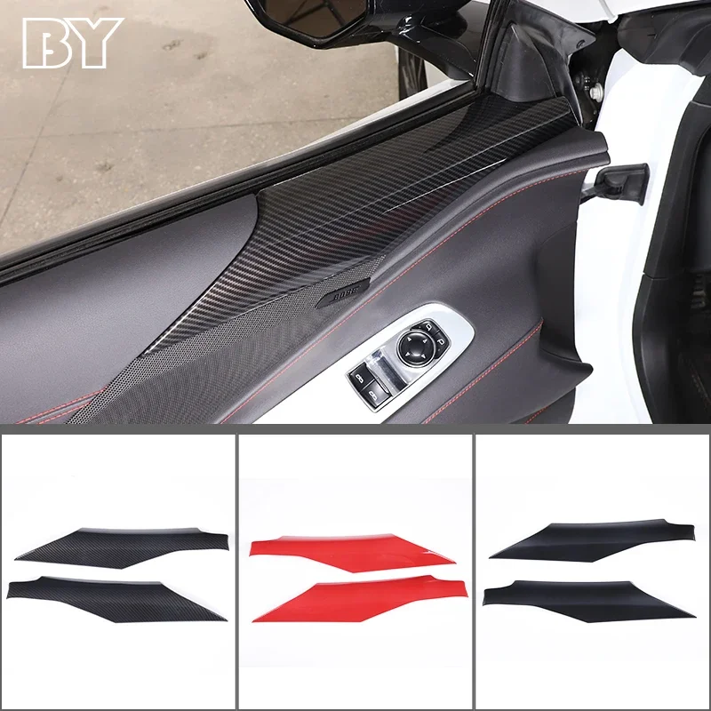 

ABS Carbon Fiber Car Interior Door Panl Trim Cover Decorative Sticker Accessories For Chevrolet Corvette C8 2020-2023