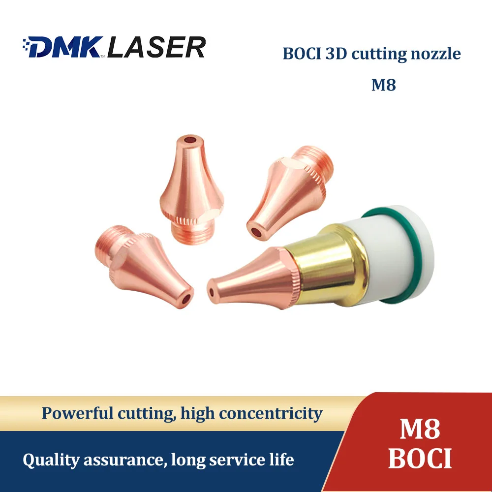 DMK  3D Laser Cutting Nozzle D11 H19 M8 Caliber 1.2-5.0 For Boci Laser Cutting Head BLT421T BLT441T BLT520H BLT540H