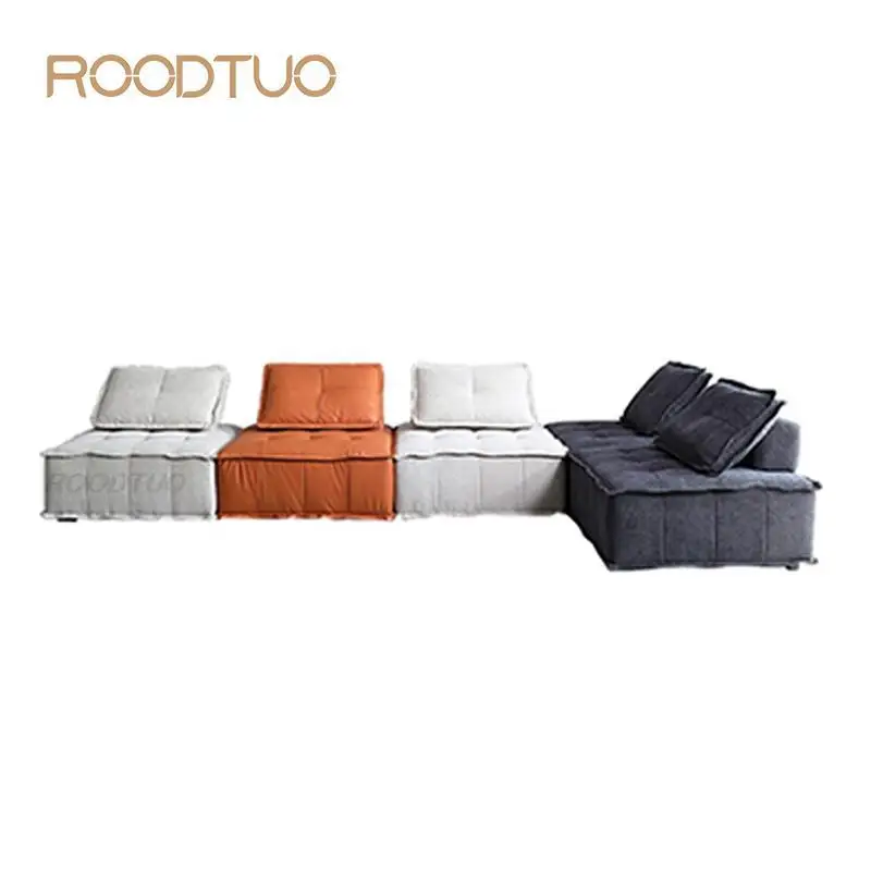 Roootuo Colorful Sofa Combination For Hallway Living Room Upholstery Fabric Furniture Итальянская Мебель Nordic Modern  Couch