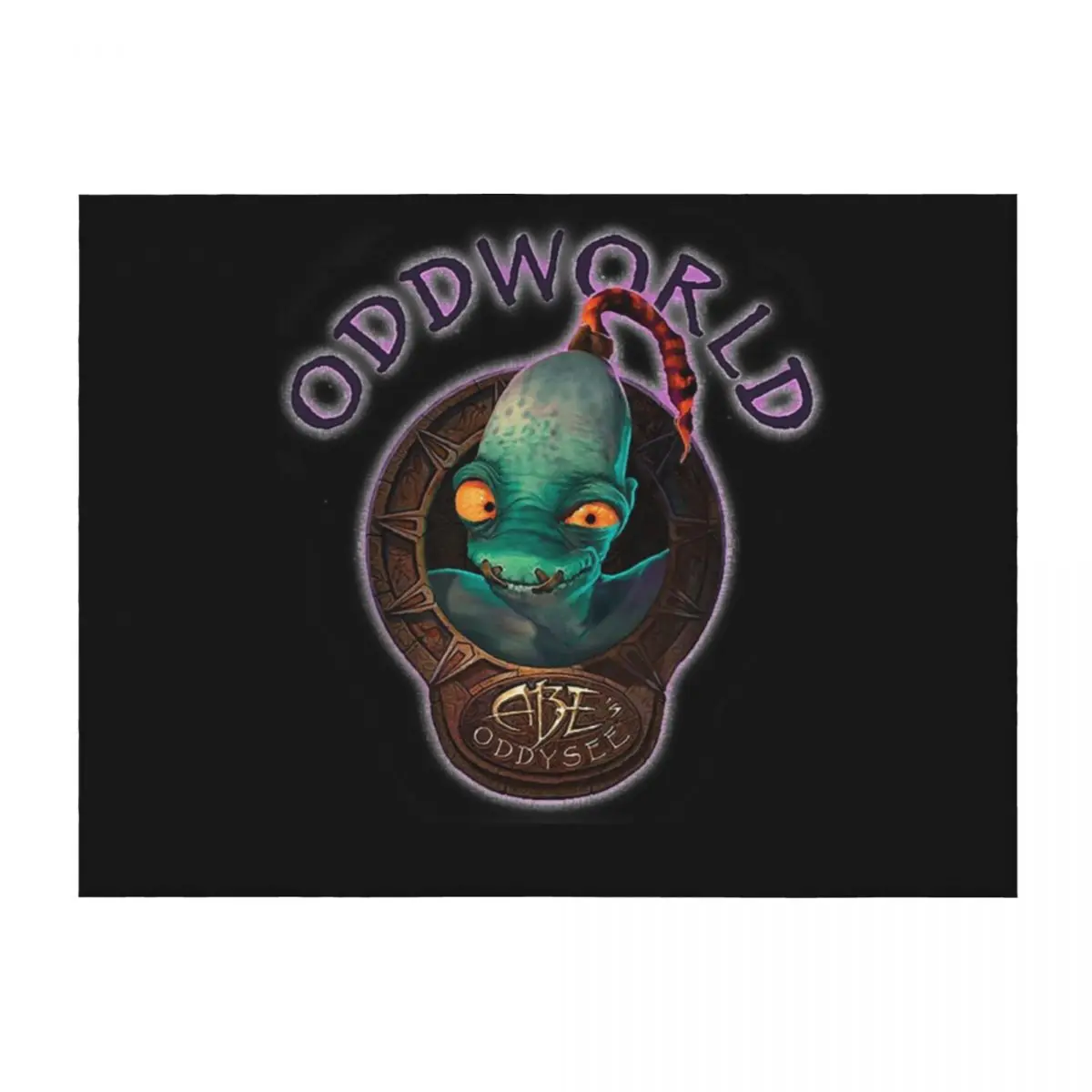

Abe's Oddworld Classic Throw Blanket for sofa Luxury Designer Nap Flannel Blankets