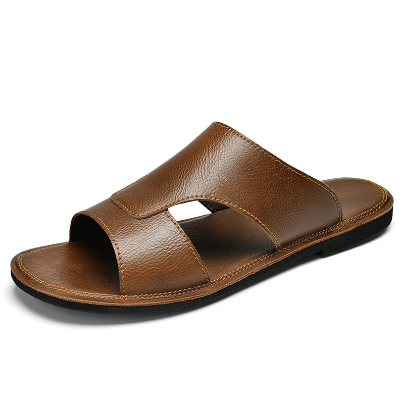 2024 CLOHOO Handmade Men's Fashionable, Trendy, Comfortable, Soft Bottom, Soft Surface, Anti Slip, Men's Casual Beach Sandals