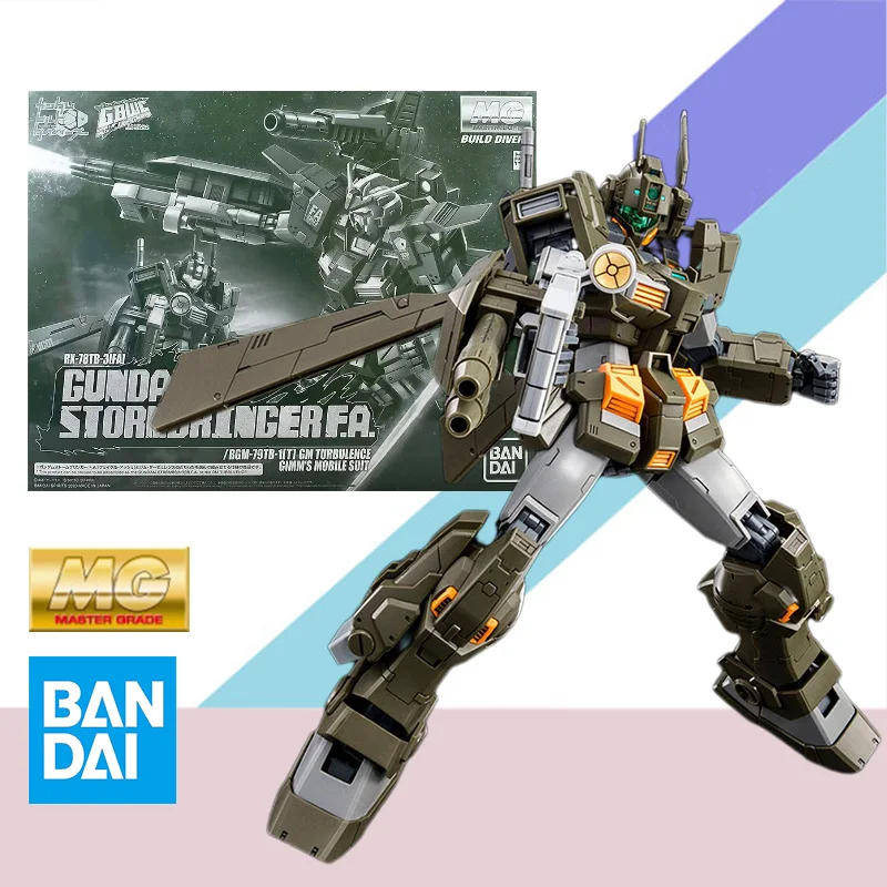 

Bandai Genuine Gundam Model Kit Anime Figure MG Series 1/100 Gundam Stormbringer FA Genuine Suit Figure Toys Gifts for Children