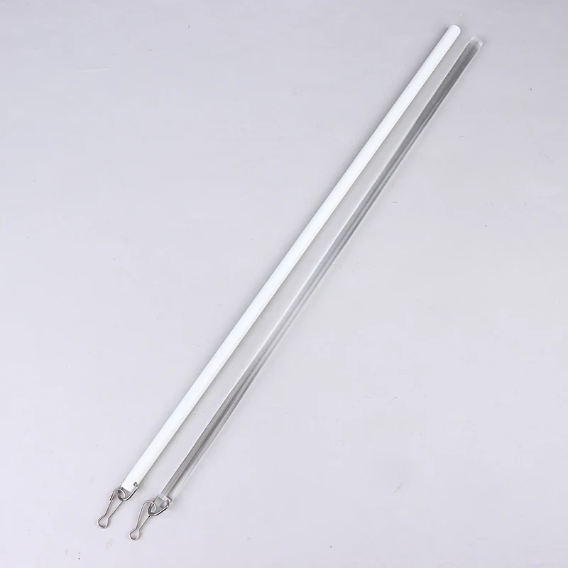 2 Pieces 17-Inch Clear Curtain Pull Wand Set For Drapery Opening and Closing Rod, Curtain Accessories Set