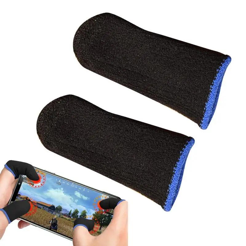 Ultra-thin Sensitive Finger Sleeves For Mobile Gamer Carbon Fiber Thumb Sleeves For Touch Screen Breathable Gaming Finger Cover