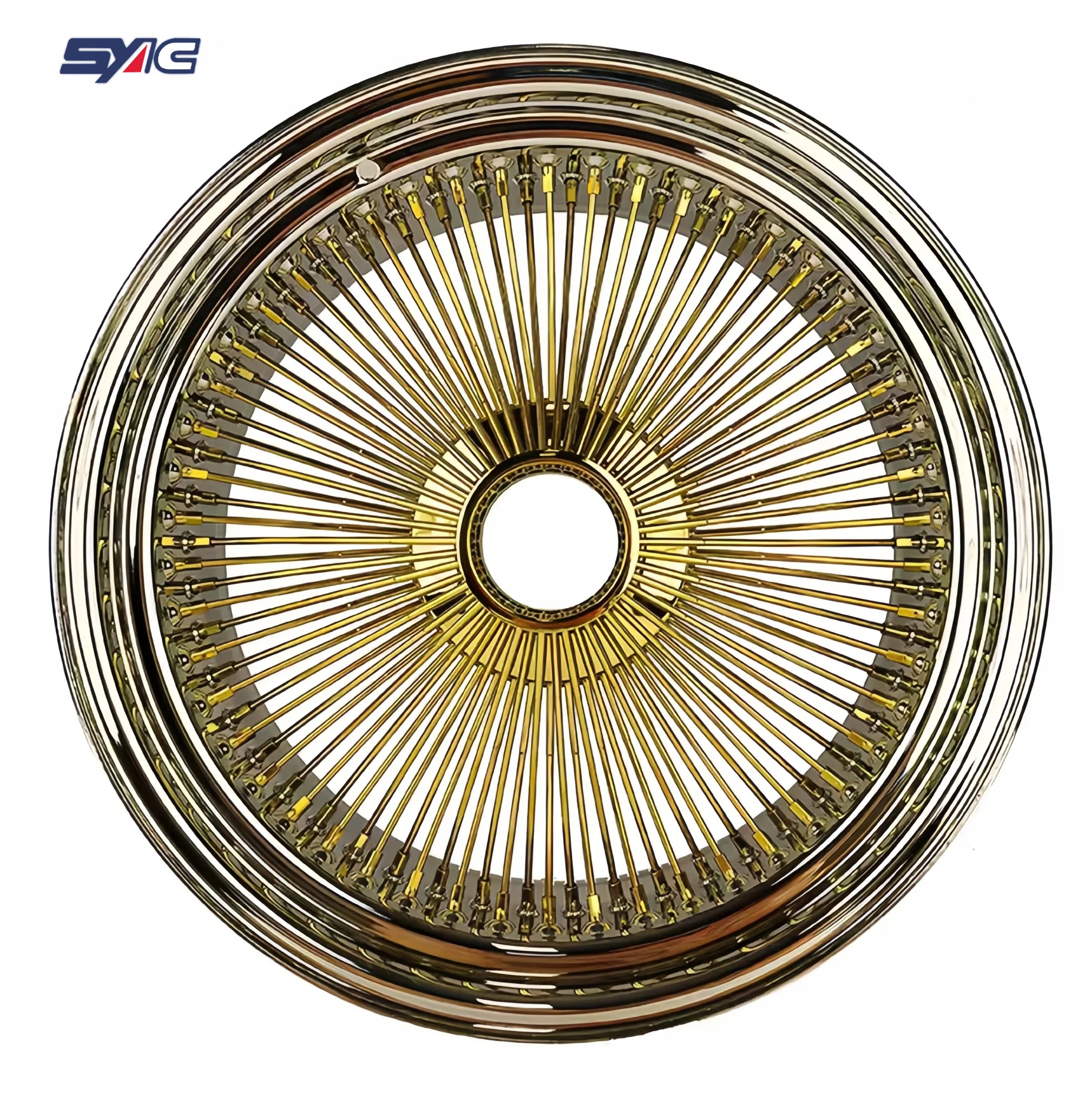 SYAC Customized High Quality Hot Sale 13-22 Inch Passenger Car Multi Spoke Chrome Wire Wheels