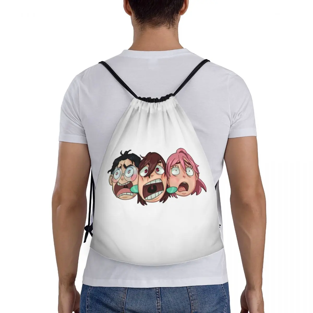 Dandadan Anime Manga Backpacks Portable Drawstring Bags Storage Bag Book Bags for Man Woman Students