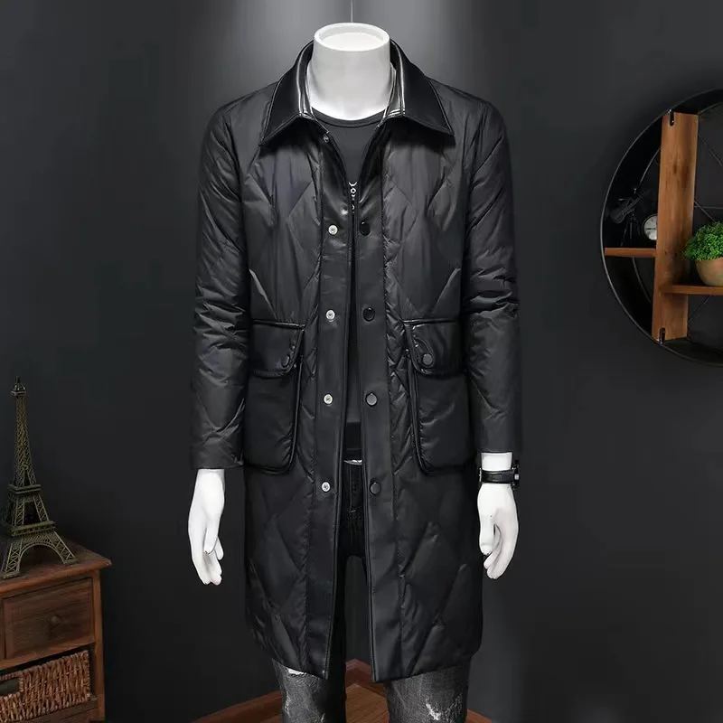 BATMO 2023 new arrival winter 90% white duck down jackets men,winter Wram trench coat overcoat PDD001