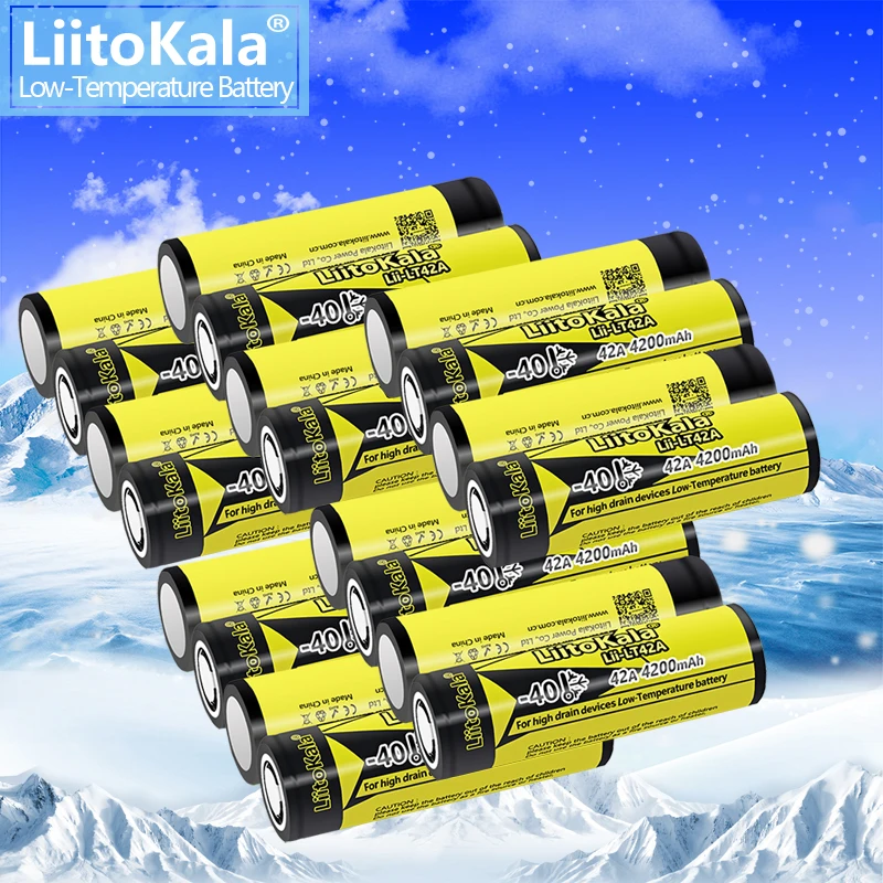 

20PCS LiitoKala Lii-LT42A 21700 4200mah Rechargeable Battery 3.7V 10C discharge High Power batteries For High-power Appliances