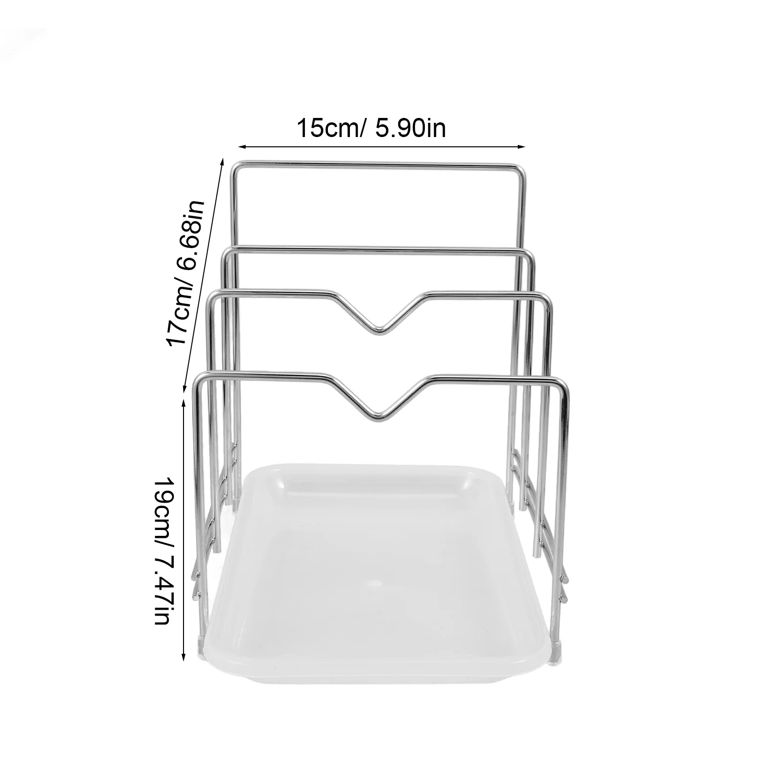 

Stainless Steel Cutting Board Organizer Chopping Board Rack Countertop Pot Lid Holder Space Saving Kitchen Storage