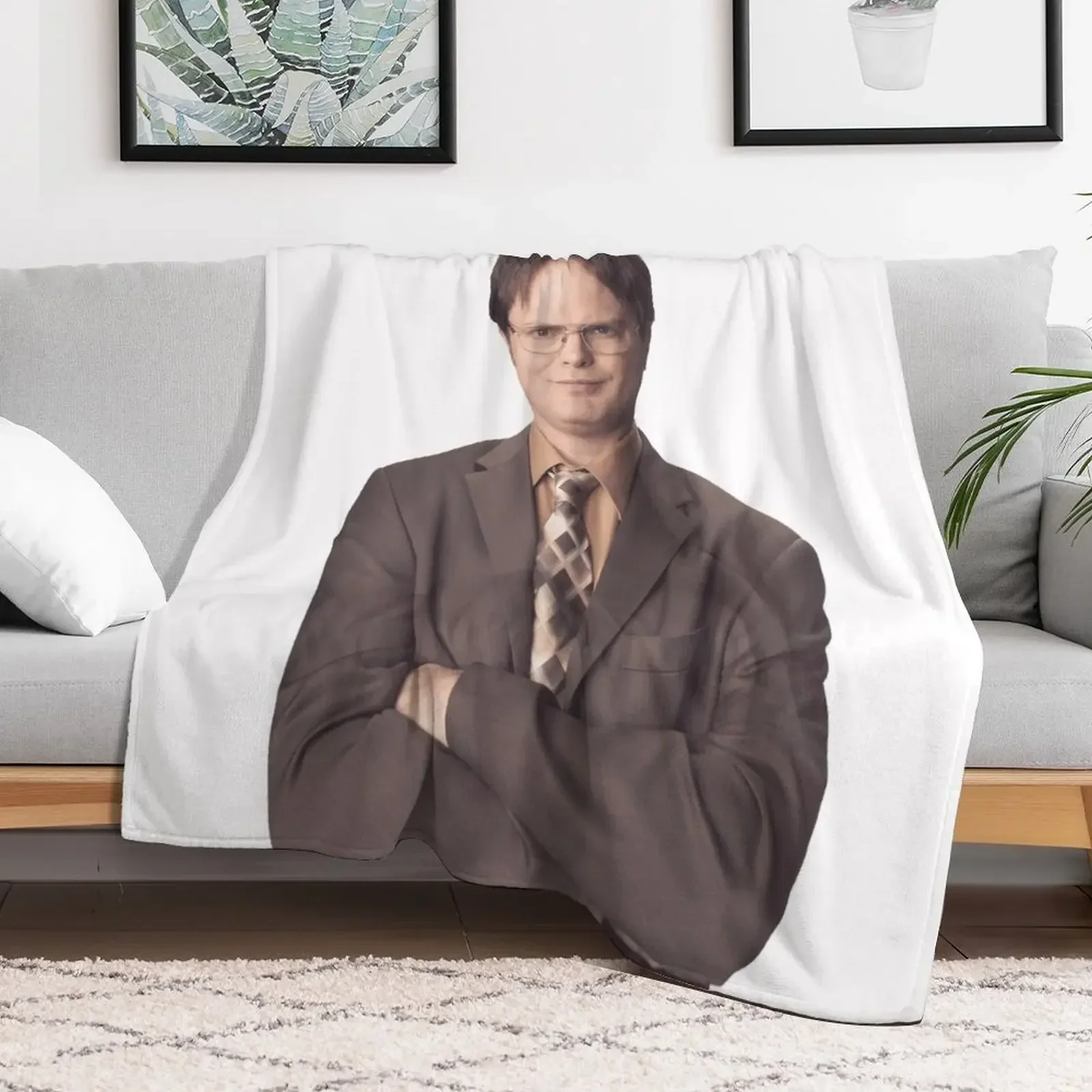 Dwight Schrute The Office 1 Throw Blanket warm for winter Hairys Blankets