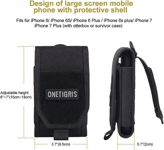 OneTigris MOLLE Tactical Hunting EDC Waist Bag Smartphone Holder Pouch for iPhone6s SE iPhone 14 13 12 11 8 7 6 Pro Max XR
