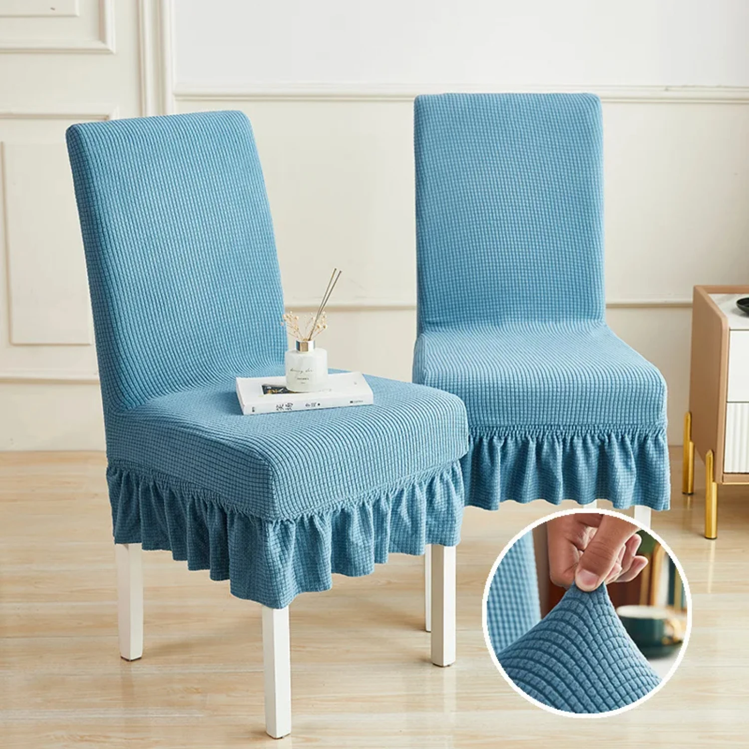 Elevate your interior decor with this exquisite, stylish, and practical Spandex Jacquard chair protector cover. Ideal for luxuri