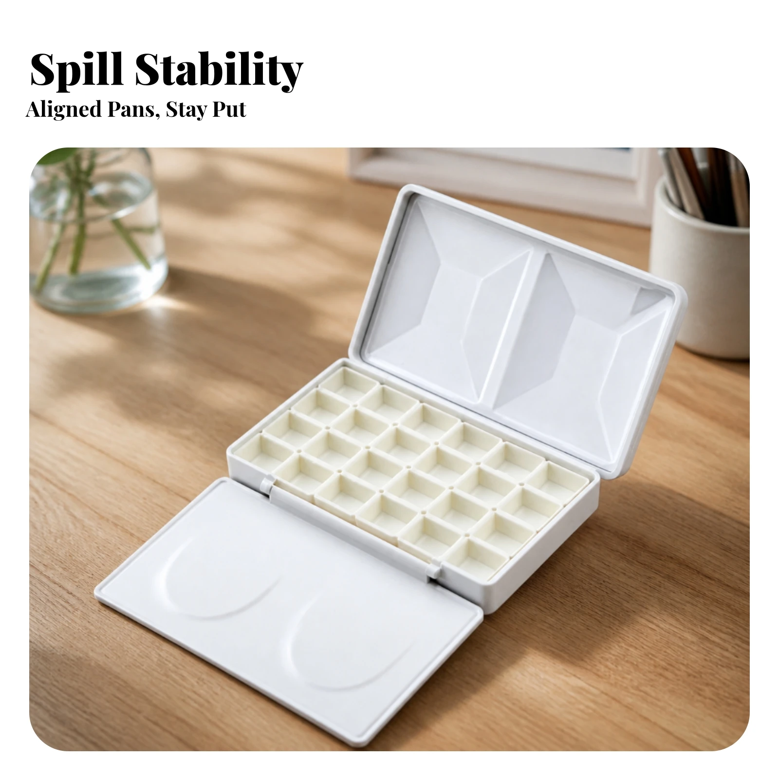 Attracting Palette Case Compact Palette with Attracting Base Box Odorless for Artists, Travel, Studio