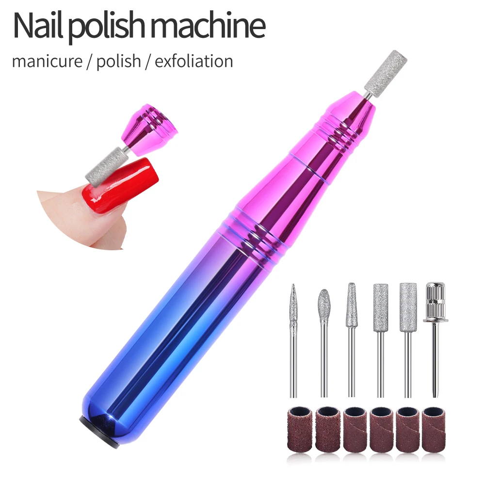 

CNHIDS Professional Electric Nail Polish Drill Machine With Light Portable Mini Electric Manicure Art Pen Tools For Gel Remover