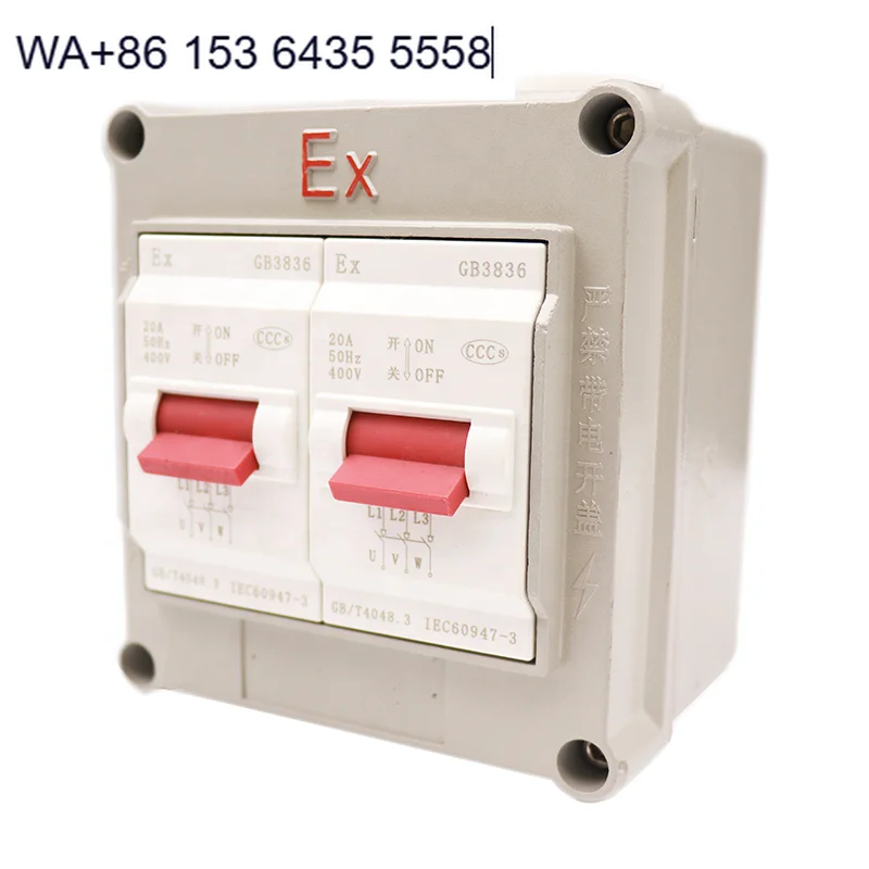 Explosion-proof IP65 Aluminum Switch Box Wall Switch One Two Three Open Industrial Electrical Lighting