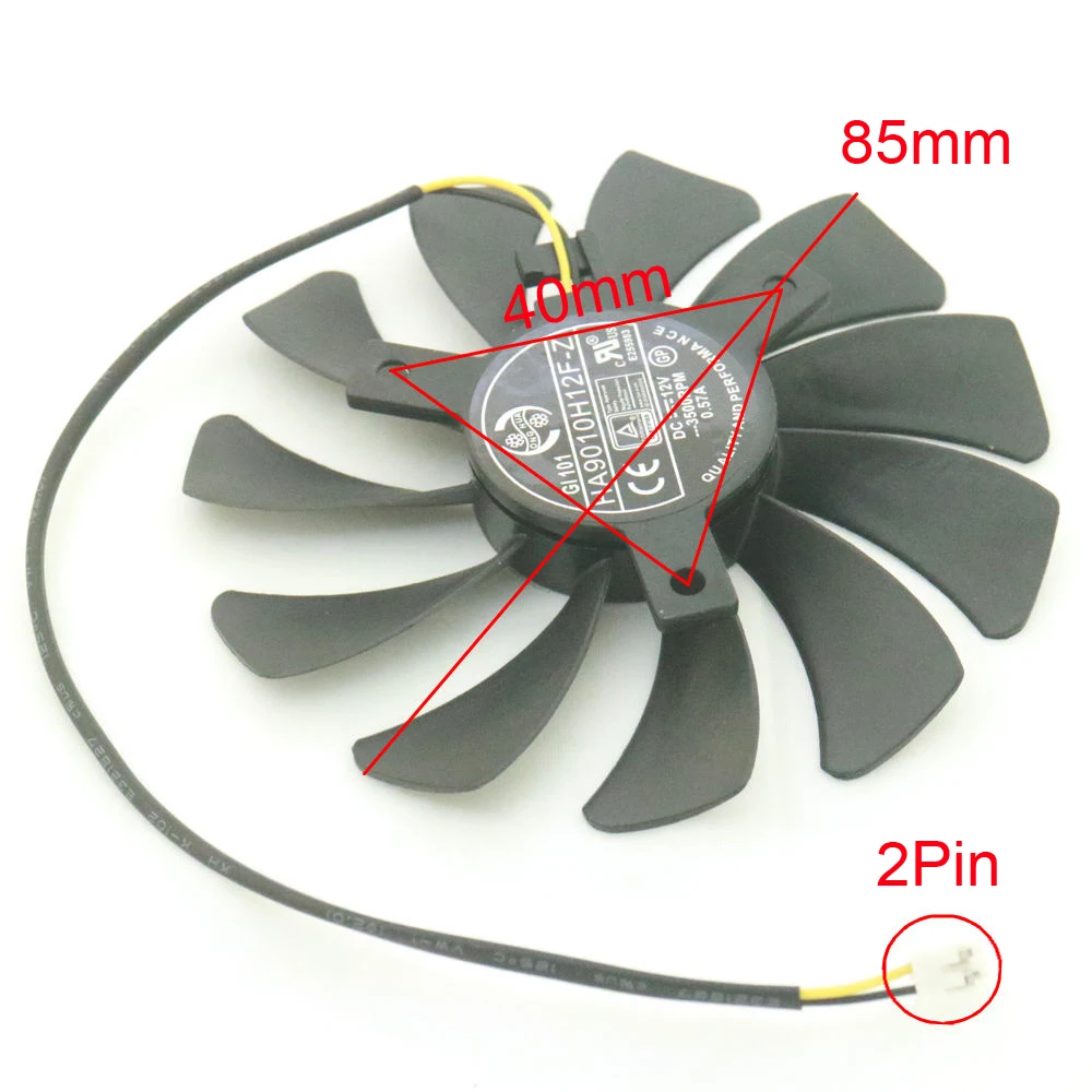 Free Shipping HA9010H12F-Z 85mm 12V 0.57A For YESTON GTX1050 1050ti Speed Edition Graphics Card Cooling Fan