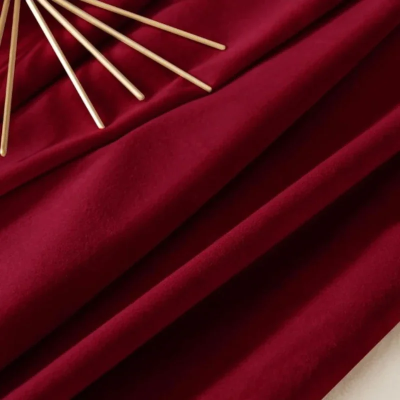 1-teiliger blauer Samt-Vorhang, halbe Verdunkelungsvorhänge für Wohnzimmer, Schlafzimmer, Esszimmer, Luxus-Dekor, Weihnachten, Nanavtoria), Modern, elegant – Detail 15
