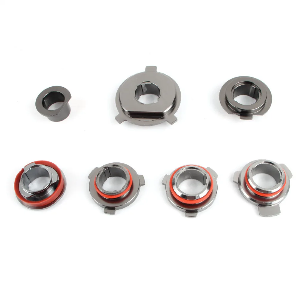 Car LED Headlight Base Holder Adapter H7 H11 H4 H1 H3 9005 9006 9012 Socket Retainer Clip Kit Aluminum Alloy Light Parts