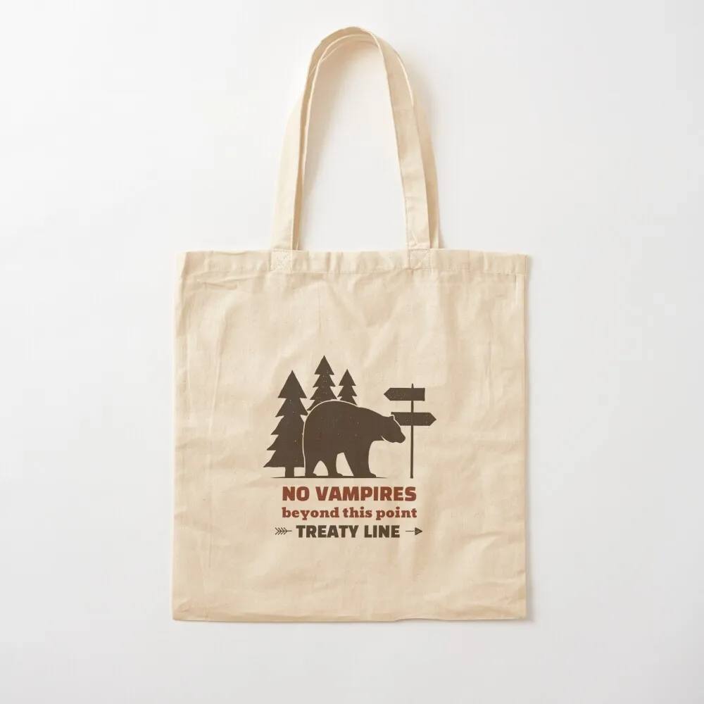 

Twilight Treaty Line Sign Forks Tote Bag shopper bags Fabric bag large tote bag Women's handbag Canvas Tote