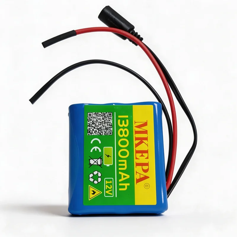 12V 13800mAh 18650 3S1P Li-ion Battery Pack for Phone Projector Camera GPS Emergency Flashlight